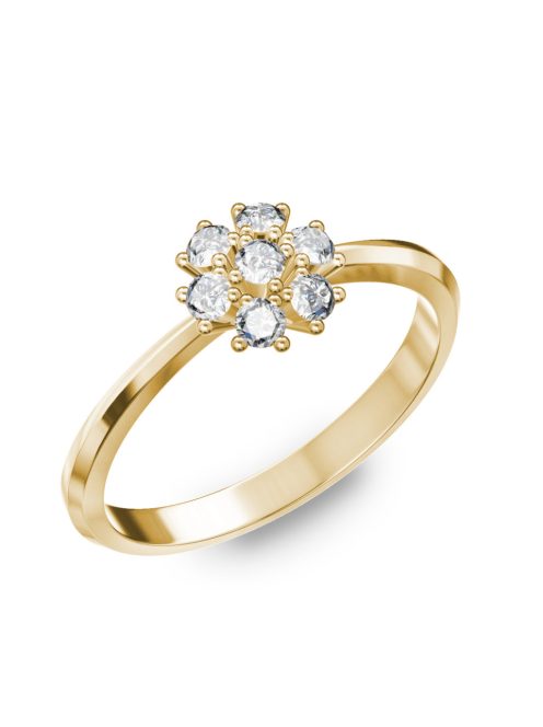 Gyűrűguru eljegyzési gyűrű 0,21ct H/SI gyémánttal BRK079  