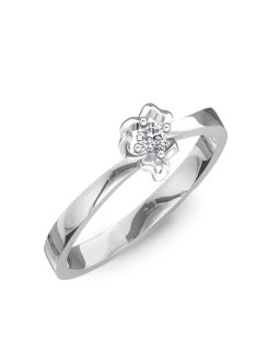   Gyűrűguru eljegyzési gyűrű 0.1ct szintetikus gyémánttal BRK083  