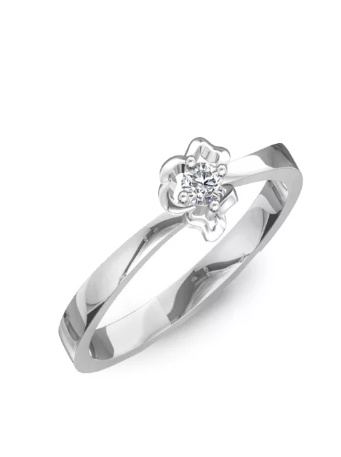 Gyűrűguru eljegyzési gyűrű 0.1ct szintetikus gyémánttal BRK083  