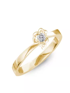   Gyűrűguru eljegyzési gyűrű 0.1ct szintetikus gyémánttal BRK083  