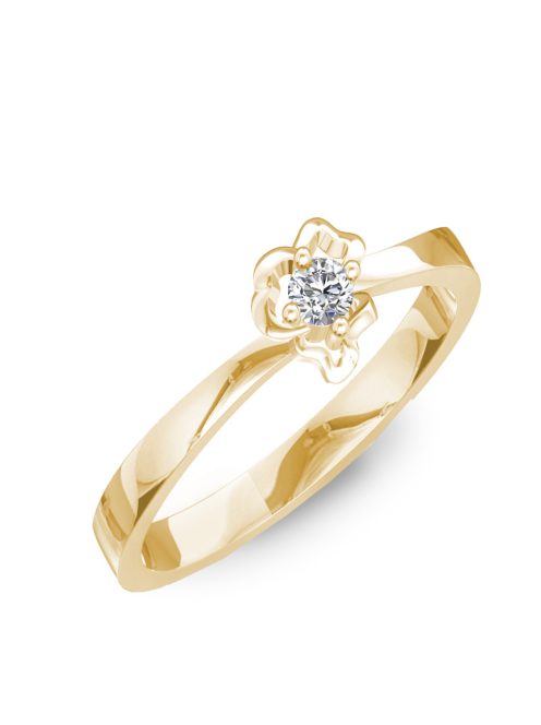 Gyűrűguru eljegyzési gyűrű 0.1ct szintetikus gyémánttal BRK083  