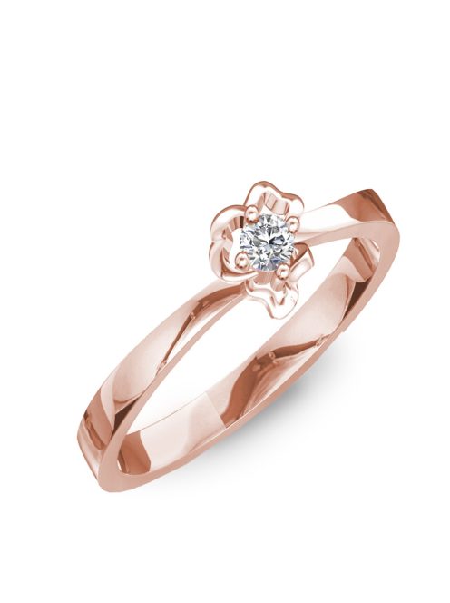 Gyűrűguru eljegyzési gyűrű 0.1ct H/SI gyémánttal BRK083  