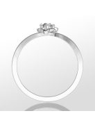 Gyűrűguru eljegyzési gyűrű 0.1ct H/SI gyémánttal BRK083  