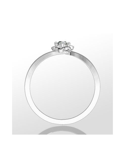 Gyűrűguru eljegyzési gyűrű 0.1ct H/SI gyémánttal BRK083  