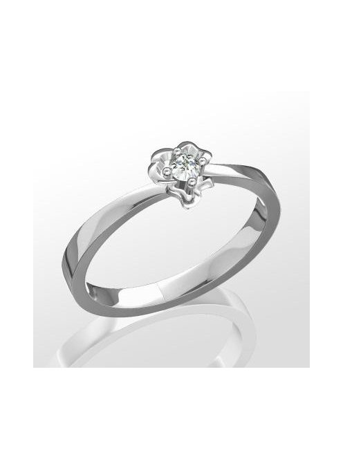 Gyűrűguru eljegyzési gyűrű 0.1ct H/SI gyémánttal BRK083  