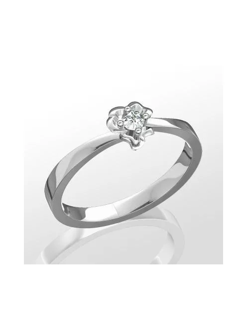 Gyűrűguru eljegyzési gyűrű 0.1ct I/SI gyémánttal BRK083  