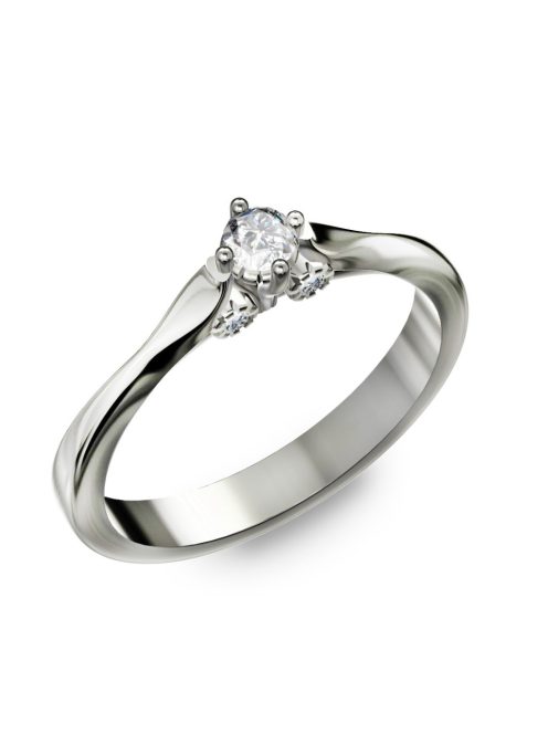 Gyűrűguru eljegyzési gyűrű 0.1ct szintetikus gyémánttal BRK085  