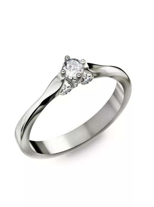 Gyűrűguru eljegyzési gyűrű 0.1ct szintetikus gyémánttal BRK085  