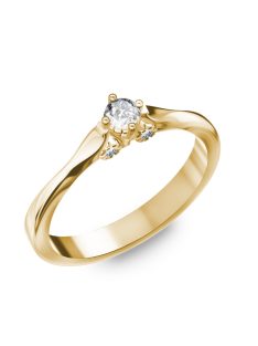   Gyűrűguru eljegyzési gyűrű 0.1ct H/SI gyémánttal BRK085  