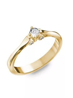   Gyűrűguru eljegyzési gyűrű 0.1ct I/SI gyémánttal BRK085  