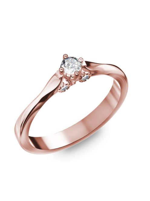 Gyűrűguru eljegyzési gyűrű 0.1ct H/SI gyémánttal BRK085  