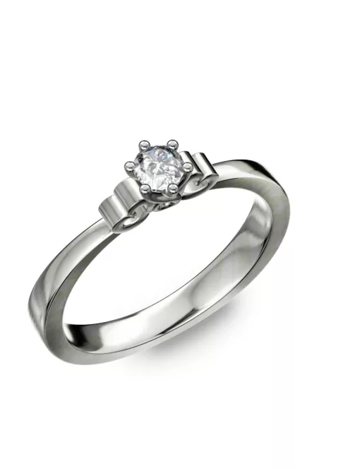Gyűrűguru eljegyzési gyűrű 0,17ct szintetikus gyémánttal BRK086 