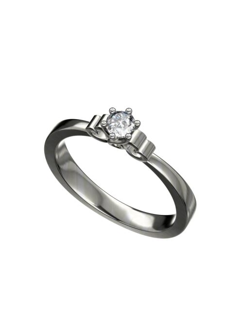 Gyűrűguru eljegyzési gyűrű 0,17ct szintetikus gyémánttal BRK086 