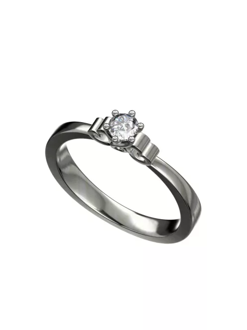 Gyűrűguru eljegyzési gyűrű 0,17ct szintetikus gyémánttal BRK086 