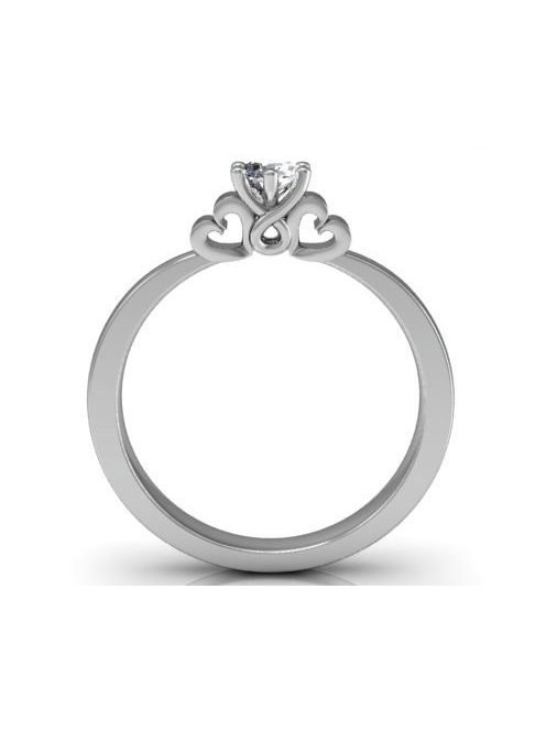 Gyűrűguru eljegyzési gyűrű 0,17ct szintetikus gyémánttal BRK086 