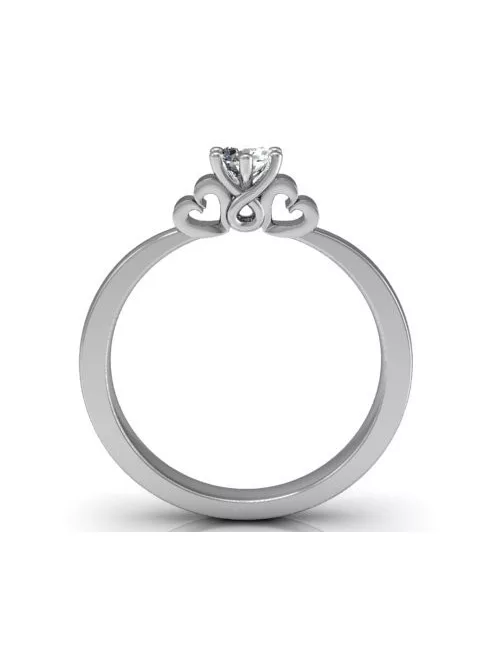 Gyűrűguru eljegyzési gyűrű 0,17ct szintetikus gyémánttal BRK086 