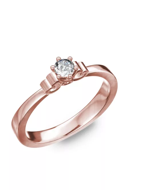 Gyűrűguru eljegyzési gyűrű 0,17ct I/SI gyémánttal BRK086 