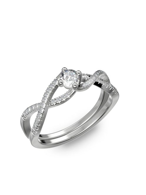 Gyűrűguru eljegyzési gyűrű 0,25ct H/SI gyémánttal BRK 090  