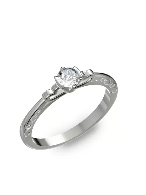 Gyűrűguru eljegyzési gyűrű 0,17ct szintetikus gyémánttal BRK097 
