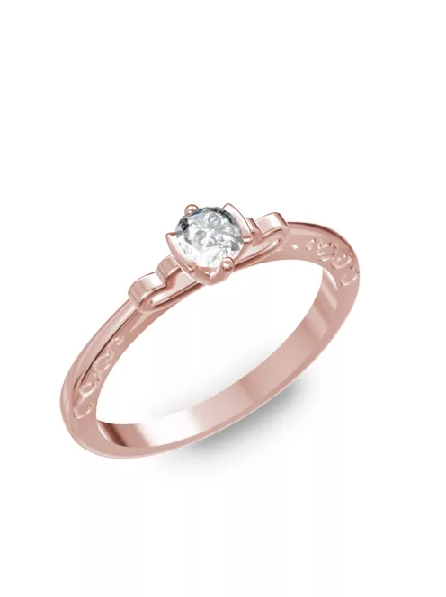 Gyűrűguru eljegyzési gyűrű 0,17ct szintetikus gyémánttal BRK097 