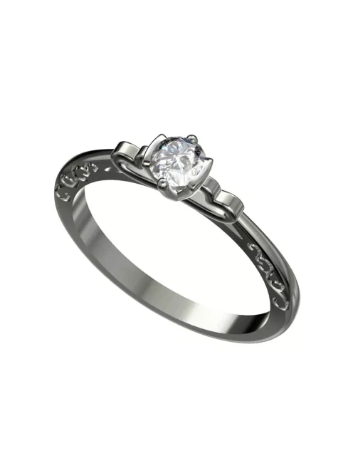 Gyűrűguru eljegyzési gyűrű 0,17ct szintetikus gyémánttal BRK097 