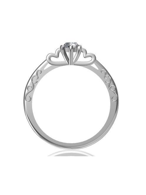 Gyűrűguru eljegyzési gyűrű 0,17ct szintetikus gyémánttal BRK097 