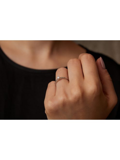 Gyűrűguru eljegyzési gyűrű 0.17ct szintetikus gyémánttal BRK098 