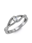 Gyűrűguru eljegyzési gyűrű 0.2ct I/SI gyémánttal BRK 100 