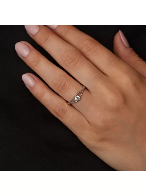 Gyűrűguru eljegyzési gyűrű 0.2ct I/SI gyémánttal BRK 100 