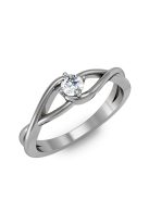 Gyűrűguru eljegyzési gyűrű 0.2ct szintetikus gyémánttal BRK 100 