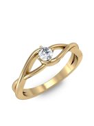 Gyűrűguru eljegyzési gyűrű 0.2ct szintetikus gyémánttal BRK 100 