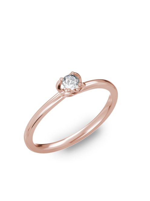 Gyűrűguru eljegyzési gyűrű 0,1ct szintetikus gyémánttal BRK101 