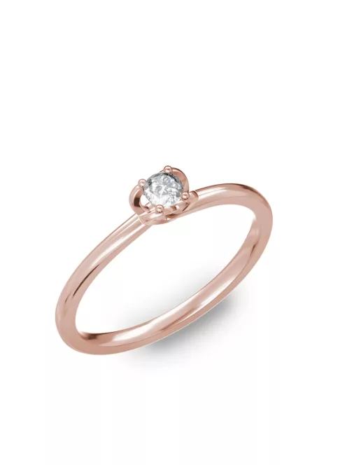 Gyűrűguru eljegyzési gyűrű 0,1ct szintetikus gyémánttal BRK101 
