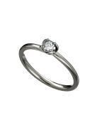 Gyűrűguru eljegyzési gyűrű 0,1ct szintetikus gyémánttal BRK101 