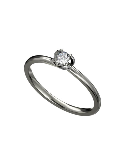 Gyűrűguru eljegyzési gyűrű 0,1ct szintetikus gyémánttal BRK101 