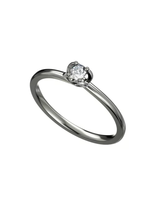 Gyűrűguru eljegyzési gyűrű 0,1ct szintetikus gyémánttal BRK101 