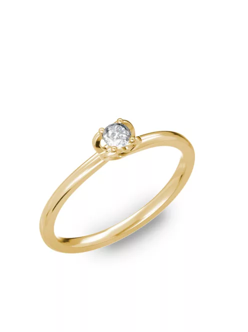 Gyűrűguru eljegyzési gyűrű 0,1ct I/SI gyémánttal BRK101 