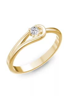   Gyűrűguru eljegyzési gyűrű 0.1ct szintetikus gyémánttal BRK102 