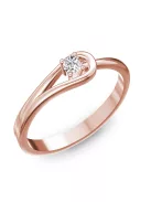 Gyűrűguru eljegyzési gyűrű 0.1ct szintetikus gyémánttal BRK102 