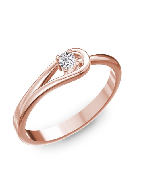 Gyűrűguru eljegyzési gyűrű 0.1ct szintetikus gyémánttal BRK102 