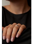 Gyűrűguru eljegyzési gyűrű 0.1ct szintetikus gyémánttal BRK102 