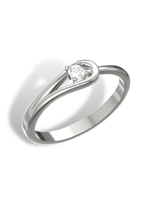 Gyűrűguru eljegyzési gyűrű 0.1ct szintetikus gyémánttal BRK102 