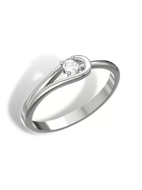 Gyűrűguru eljegyzési gyűrű 0.1ct szintetikus gyémánttal BRK102 