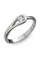 Gyűrűguru eljegyzési gyűrű 0.1ct H/SI gyémánttal BRK102 