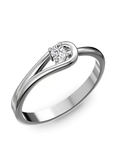 Gyűrűguru eljegyzési gyűrű 0.1ct I/SI gyémánttal BRK102 