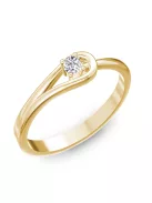 Gyűrűguru eljegyzési gyűrű 0.1ct I/SI gyémánttal BRK102 