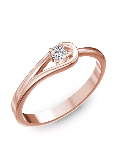 Gyűrűguru eljegyzési gyűrű 0.1ct I/SI gyémánttal BRK102 