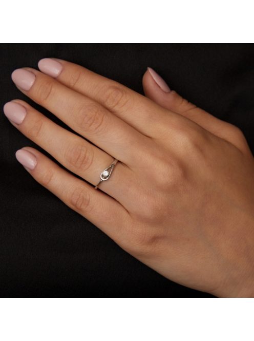 Gyűrűguru eljegyzési gyűrű 0.1ct H/SI gyémánttal BRK102 