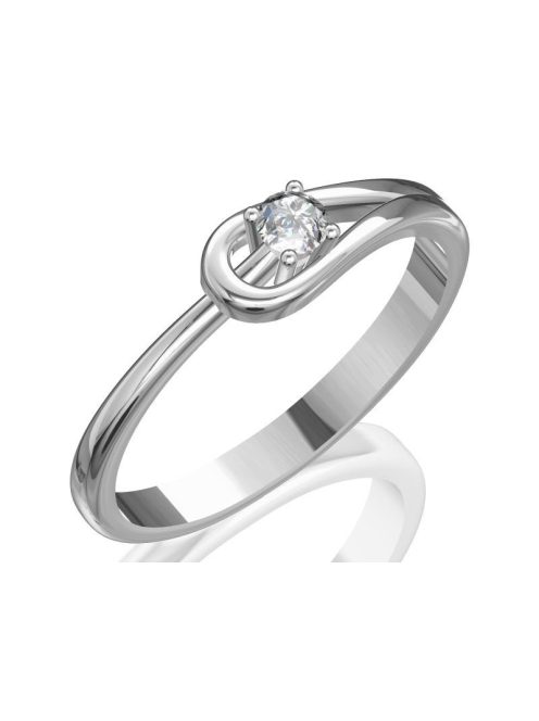Gyűrűguru eljegyzési gyűrű 0.1ct H/SI gyémánttal BRK102 