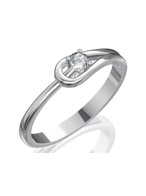 Gyűrűguru eljegyzési gyűrű 0.1ct I/SI gyémánttal BRK102 